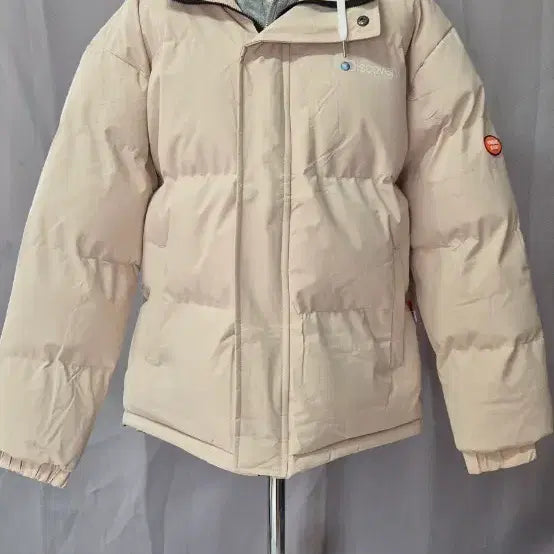 [BUNJANG] Discovery Women's Hooded Padded Jumper - Ivory / 디스커버리 여성 패딩 점퍼 후드 아이보리