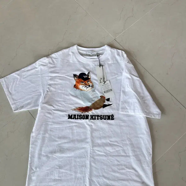 [BUNJANG] Maison Kitsuné Fox Embroidery T-Shirt (New) / 메종키츠네 폭스 자수 반팔티 M (새상품)