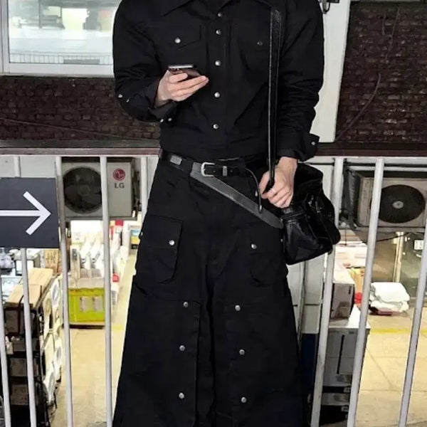 [BUNJANG] Samyang Shade Stencollar Shoulder Pad Jacket / 삼양쉐이드 Stencollar 숄더패드 자켓