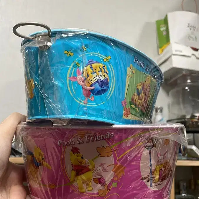 [BUNJANG] Disney Winnie the Pooh Bucket Vintage Stationery (2002) / 2002 디즈니 정품 푸 양동이 고전문구