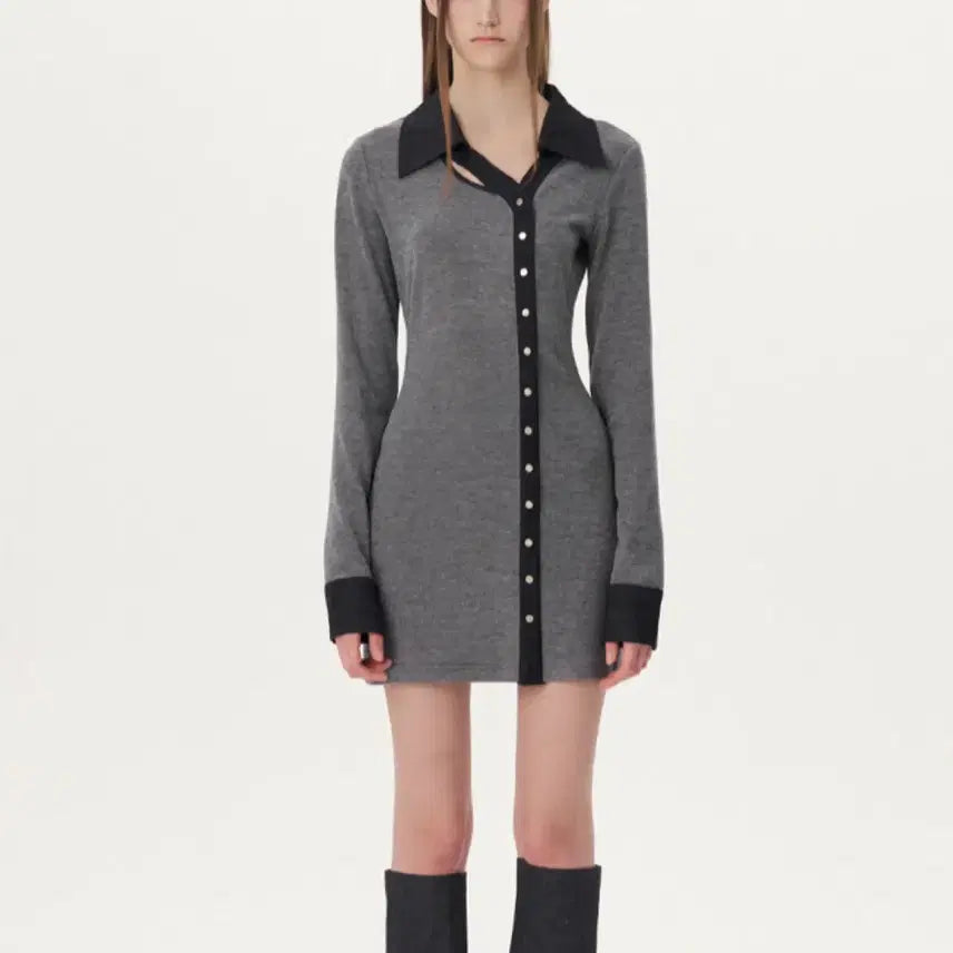 [BUNJANG] YUSE Unbalanced Cutout Shirt Dress / YUSE 언밸런스 컷아웃 셔츠 원피스