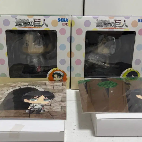 [BUNJANG] SEGA Attack on Titan Levi & Mikasa Figure Bundle Set / (미개봉,특전포함)진격의거인 SEGA 청소 리바이, 미카사 피규어 일괄!