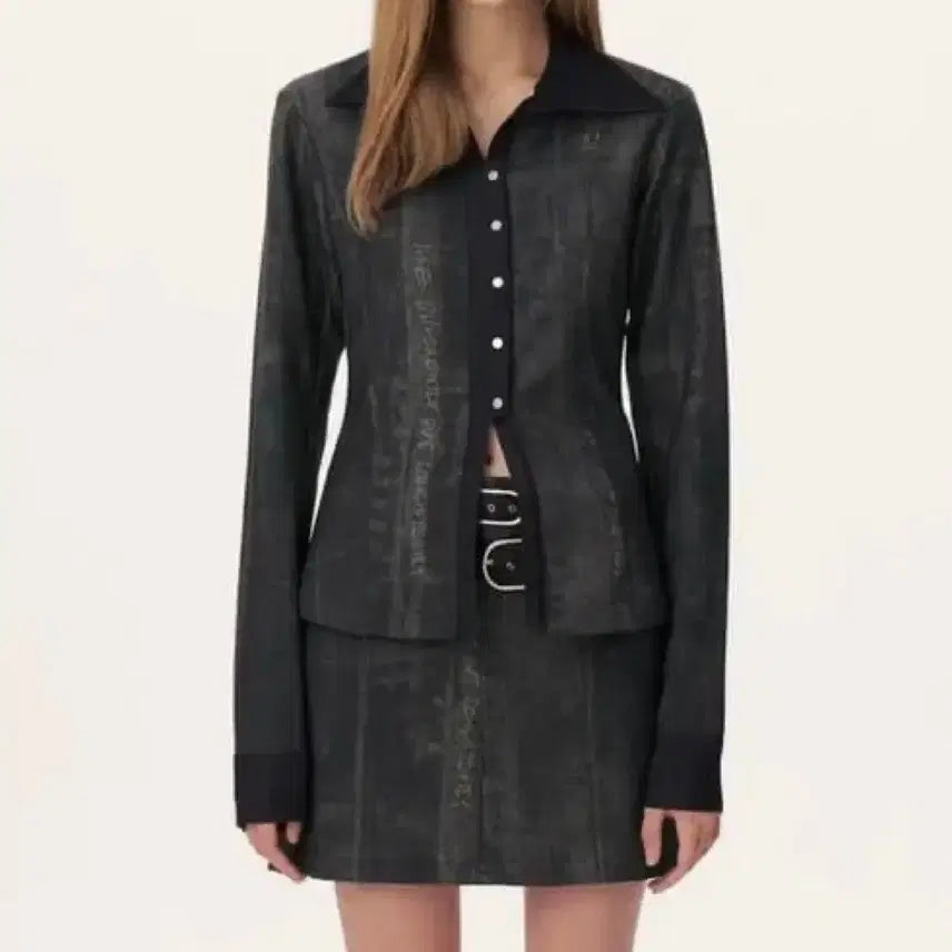 [BUNJANG] YOOZ Set-up Full Printed Shirt & Skirt Set (Size S) / [새상품 S사이즈] 유즈 셋업 FULL PRINTED