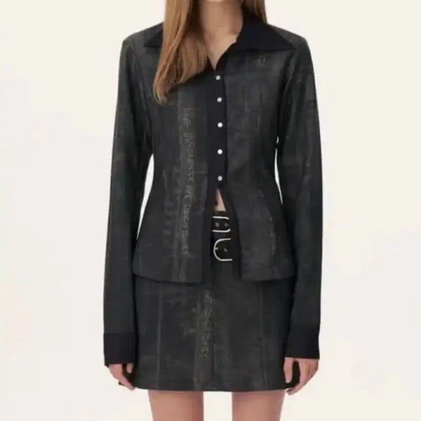 [BUNJANG] YOOZ Set-up Full Printed Shirt & Skirt Set (Size S) / [새상품 S사이즈] 유즈 셋업 FULL PRINTED
