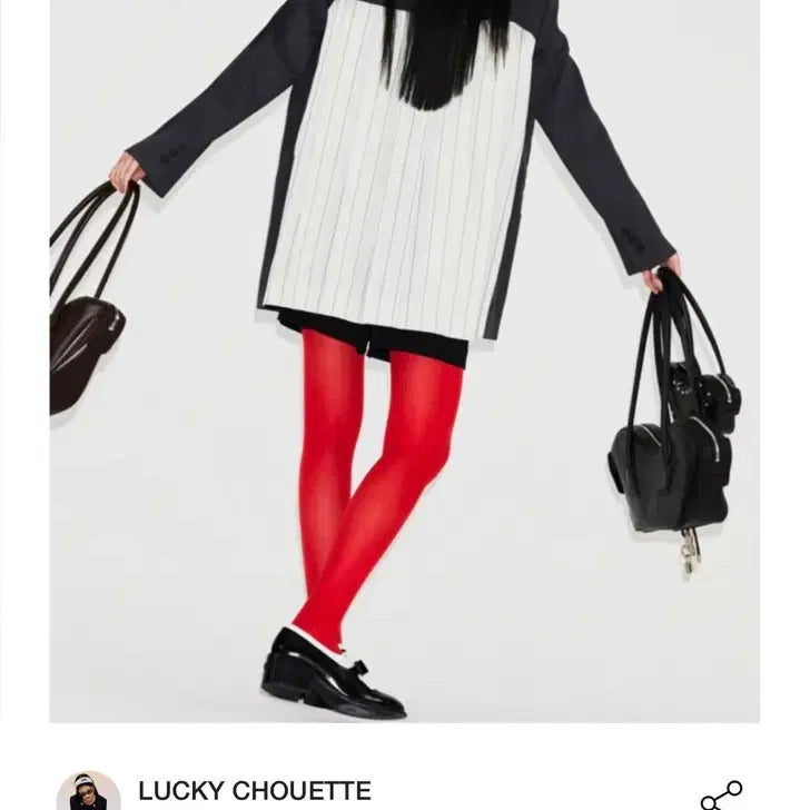 [BUNJANG] Lucky Chouette Striped Point Jacket / (가격내림) 럭키슈에뜨 앞뒤 반전 포인트 자켓