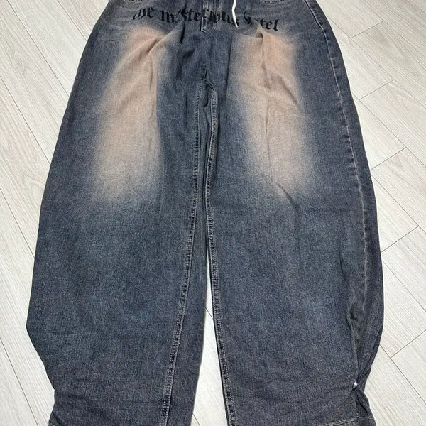[BUNJANG] Mysterious Hotel Vampire Family Pink Denim Pants / 미스테리어스호텔 뱀파이어 패밀리 핑크 데님 팬츠
