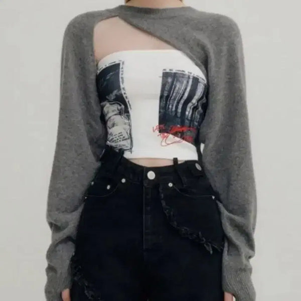 [BUNJANG] YOOZ Signature Wool Cashmere Bolero / 유즈 시그니처 울 캐시미어 볼레로