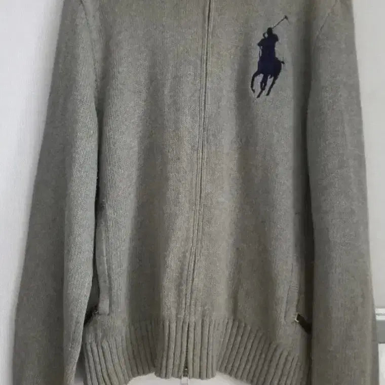 [BUNJANG] Polo Ralph Lauren Big Pony Zip-Up Knit Sweater L / 폴로 POLO 빅포니 집업 니트집업 100/L