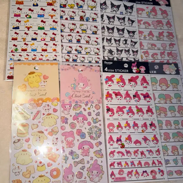 [BUNJANG] Sanrio Sticker Bundle Set / 산리오 4사이즈&클로즈핀 스티커 일괄
