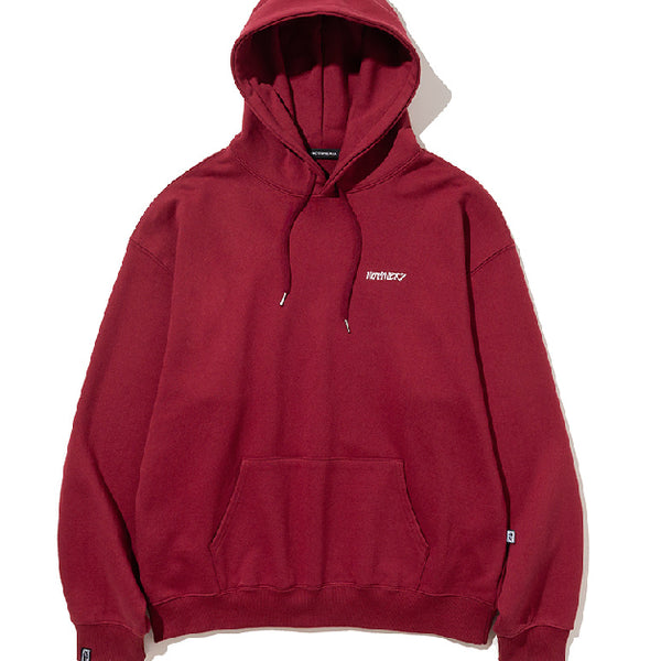 [BUNJANG] Not For None Brush Circle Logo Pullover Hoodie Red XL / 낫포너드 후드티