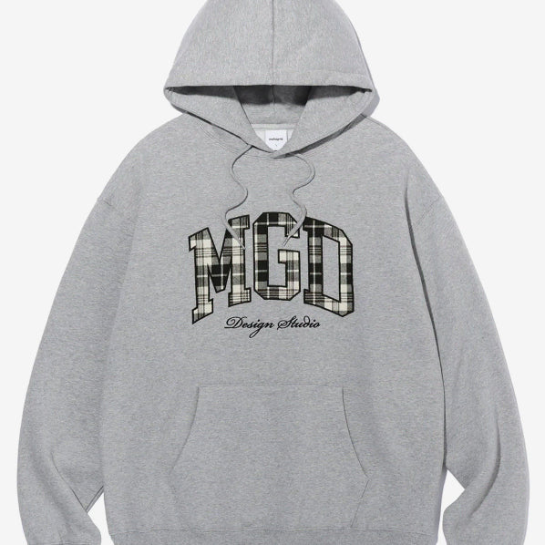 [BUNJANG] Mahagrid MGD College Hoodie - Grey (XL) / 마하그리드 기모 후드티