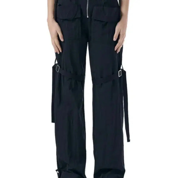 [BUNJANG] Bohemian Seoul Roll-Up Belt Cargo Pants / [S] 보헤미안서울 롤업 벨트 카고 팬츠
