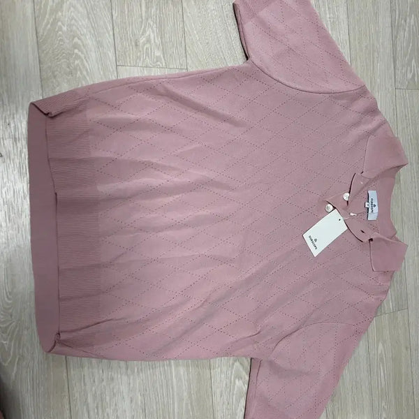 [BUNJANG] Ourscope Knit Short-Sleeve Pink Top / 아워스코프 니트반팔 핑크 2사이즈