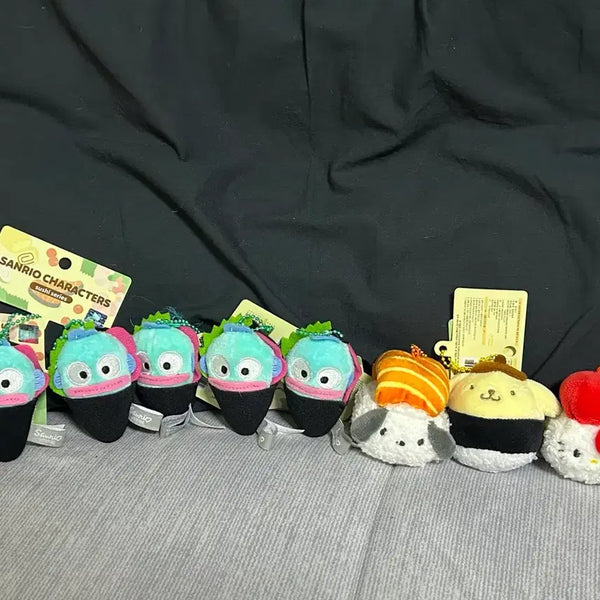 [BUNJANG] Sanrio Character Plush Keychain - Hangyodon, Pochacco, My Melody, Kuromi, Kitty, Pom Pom Purin / 산리오 인형 키링 초밥 한교동 포차코 마이멜로디 쿠로미 키티 폼폼푸린