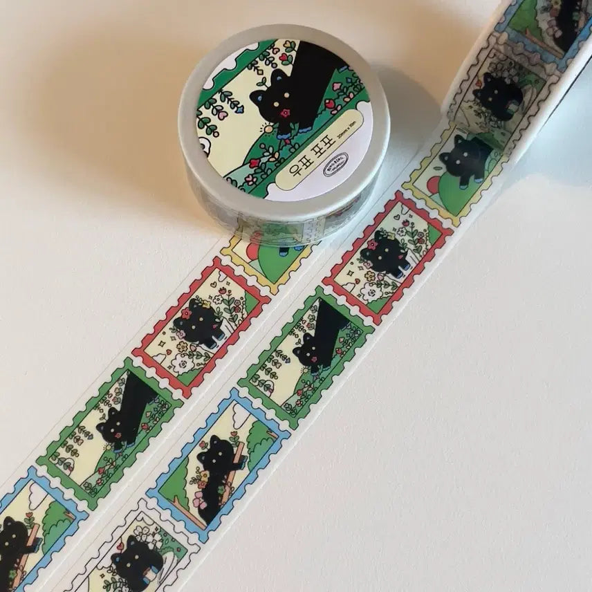 [BUNJANG] Bingbing Moon Gyu Stamp Po Po Washi Tape / 빙빙문구 우표포포 마테