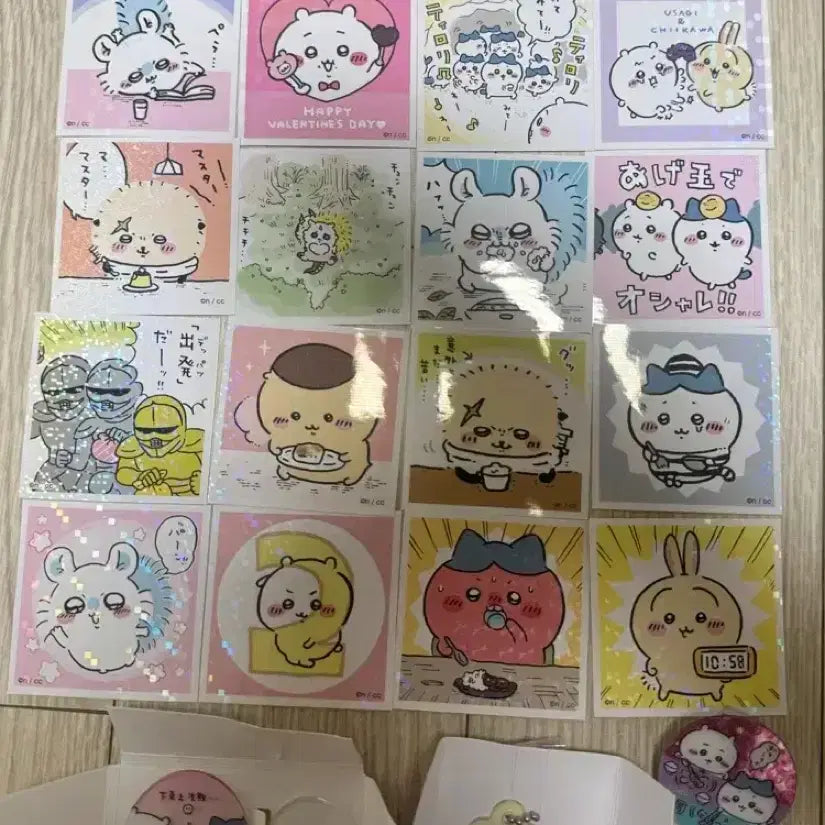 [BUNJANG] Munjakgwi Chiikawa Character Goods Bundle Set / 먼작귀 치이카와 스티커 씰 아크릴 키링 뱃지 마스킹 테이프