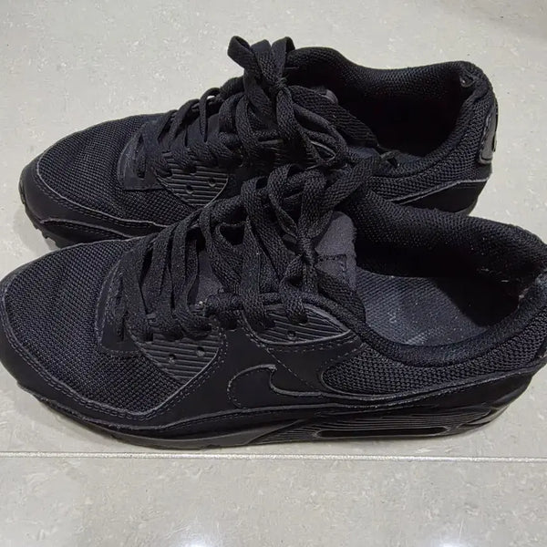[BUNJANG] Nike Air Max 90 All Black Sneakers / 나이키 에어맥스 90  올블랙 운동화 260mm