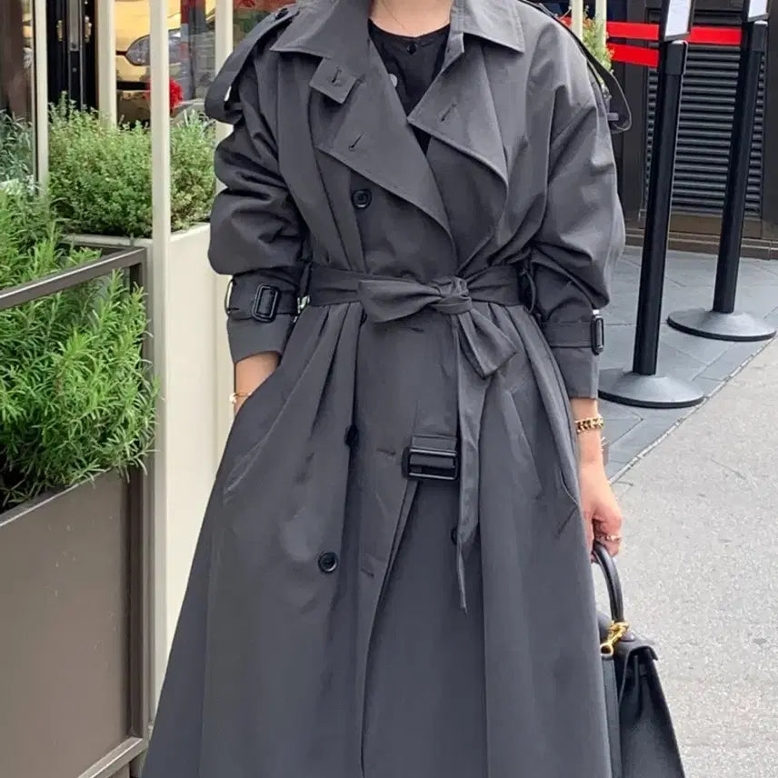 [BUNJANG] Vicinni Vienna Trench Coat (Charcoal) / 바이씨니 비엔나트렌치(차콜)