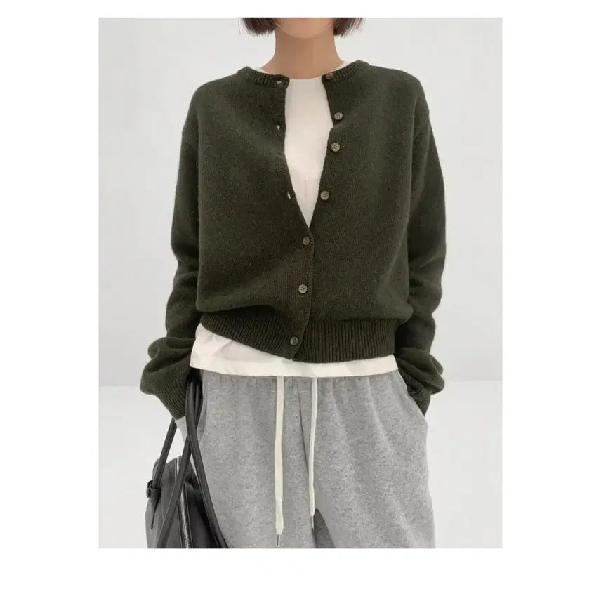 [BUNJANG] 45th Street Wool Cardigan - Deep Green, Free Size / 45번가 리에 울 가디건 - 딥그린,프리