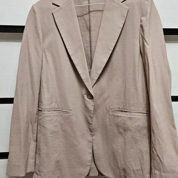 [BUNJANG] Uniqlo Women's Beige Blazer Jacket (L) / 유니클로 여성 베이지 블레이저 자켓 (L사이즈!!)