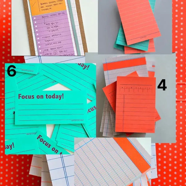 [BUNJANG] Neon Memo Pad Bundle Set / 55장 형광 네온 메모패드