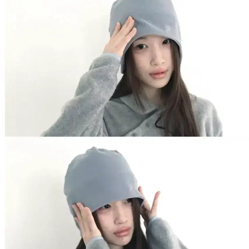 [BUNJANG] Inodor Reversible Fleece Beanie Blue Grey / 인오도르 리버시블 플리스 비니 블루그레이