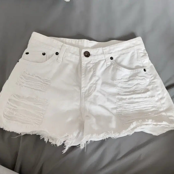 [BUNJANG] G-code White Denim Shorts (M) / G-code 화이트 숏팬츠 28(M) 핫팬츠