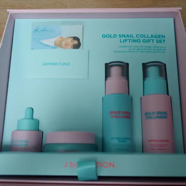 [BUNJANG] JMSolution Gold Snail Collagen Lifting 4-Piece Set / 자민경 골드 스네일 콜라겐 리프팅 4종 토너 로션 앰플 크림 달팽이크림