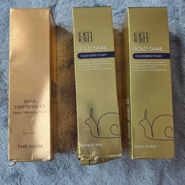 [BUNJANG] The Saem Snail Essential EX Deep Cleansing Foam & Iamfelix Gold Snail Foam Cleanser Set / 더샘 스네일 / Iamfelix 골드 스네일 폼클렌징