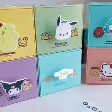 [BUNJANG] Sanrio Cube Storage Box (Set of 6) / 산리오 큐브 보관함 6종