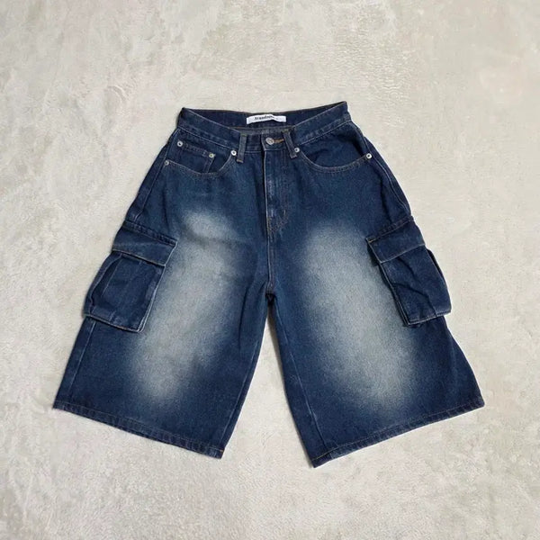 [BUNJANG] Women's Urban Denim Cargo Bermuda Shorts / (S)여성 어반드레스 데님 카고 버뮤다 팬츠 반바지