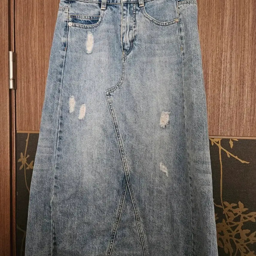 [BUNJANG] Spao Pleated Skirt Navy / [S]앳코너 DENIM PROJECT 데님 롱스커트