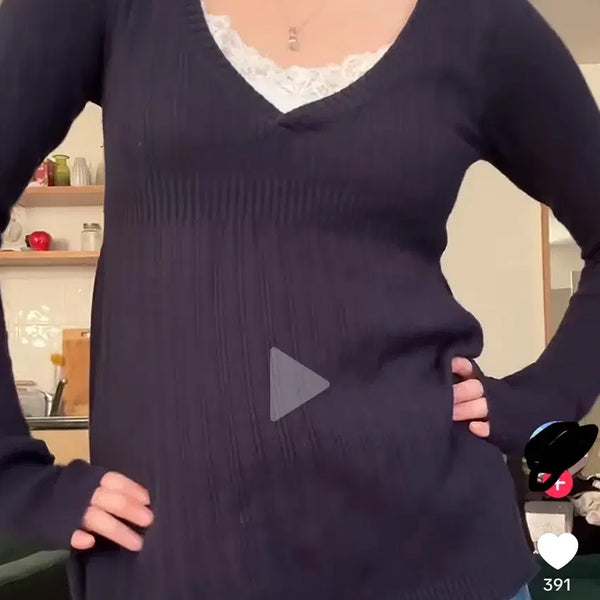 [BUNJANG] Brandy Melville Baby Doll Sweater Top / 브랜디멜빌 스웨터 brandy melville baby doll top