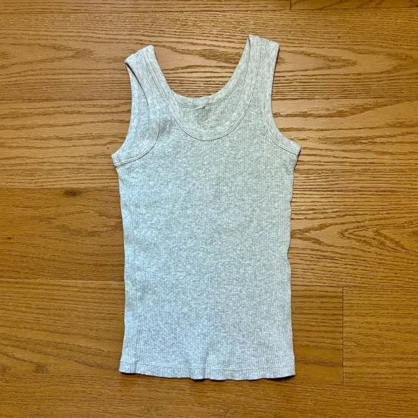 [BUNJANG] Sleeveless Tank Top - Grey / 탱크탑 나시 슬리브리스 탑 그레이