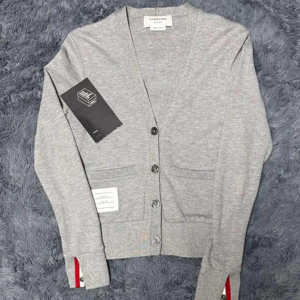 [BUNJANG] Thom Browne Women's Tricolor Stripe Cardigan Size 36 / [21-22년식/36]톰브라운 여성 백삼선 가디건