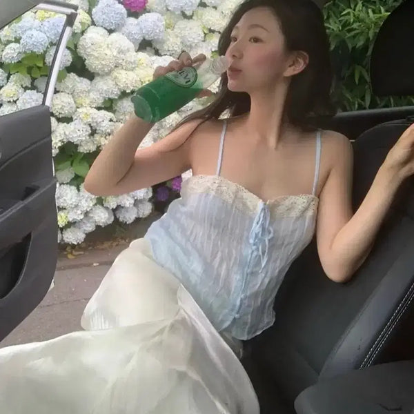 [BUNJANG] ZARA Romantic Strap Top S - Parvaneh Fever Edition Sleeveless / ZARA 자라 로맨틱 스트랩 탑 s 파르벵 피버 착용 자라 슬리브리스