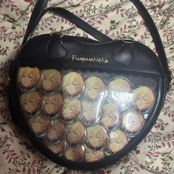 [BUNJANG] Ensemble Stars H HiMERU Fuyuneko Heart Ita Bag & 20 Badges / 앙스타 에이치 후유네코 하트 이타백 / 캔뱃지 20개