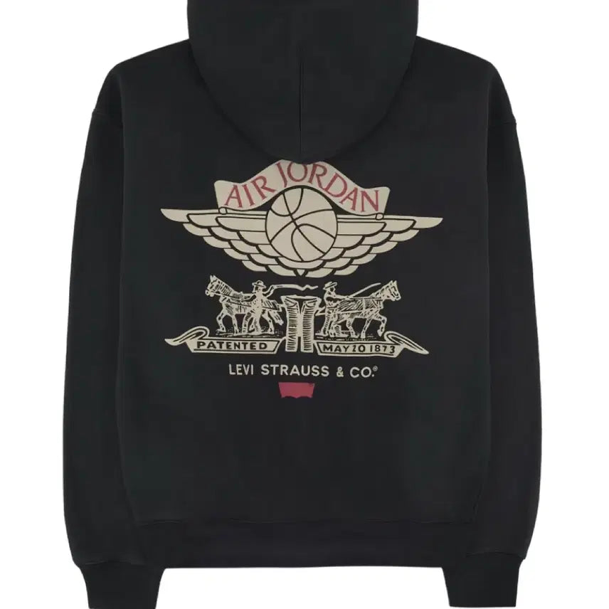 [BUNJANG] Levi's x Jordan Full Zip Hoodie Black / [M] 리바이스 x 조던 풀 집 후드 블랙