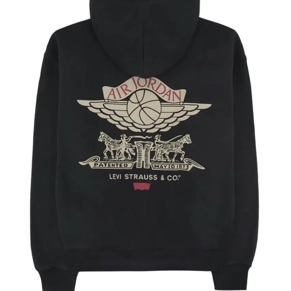 [BUNJANG] Levi's x Jordan Full Zip Hoodie Black / [M] 리바이스 x 조던 풀 집 후드 블랙
