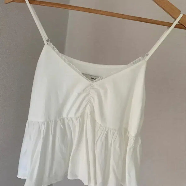 [BUNJANG] Undervy Sleeveless Blouse White / (새상품) 언더비 슬리브리스 블라우스 화이트