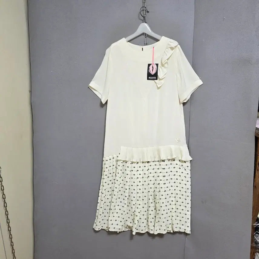 [BUNJANG] Marcus Luffy Mechanical Pleats One-Piece Dress (Size 66) / 마커스 루피 기계 원피스 66  n4235  미착용제품