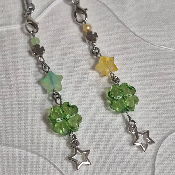 [BUNJANG] Handmade Star Clover Beaded Keychain / 스타클로버키링 비즈키링