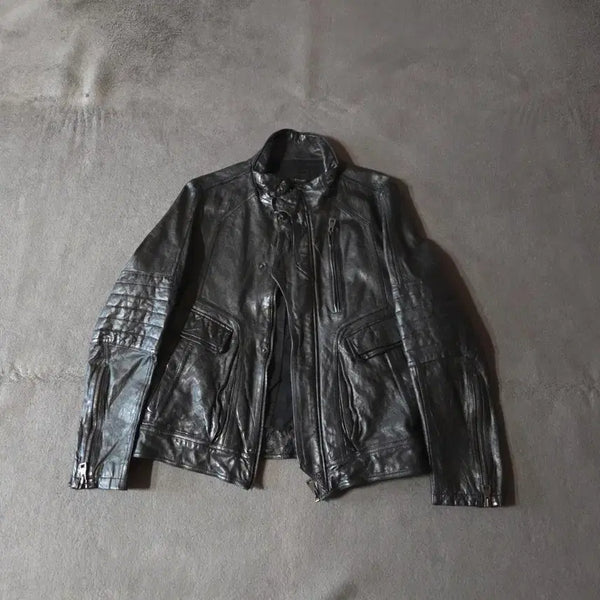 [BUNJANG] JILLSTUART Lambskin Leather Jacket M (100) / 질스튜어트 램스킨 레더 자켓 M 100