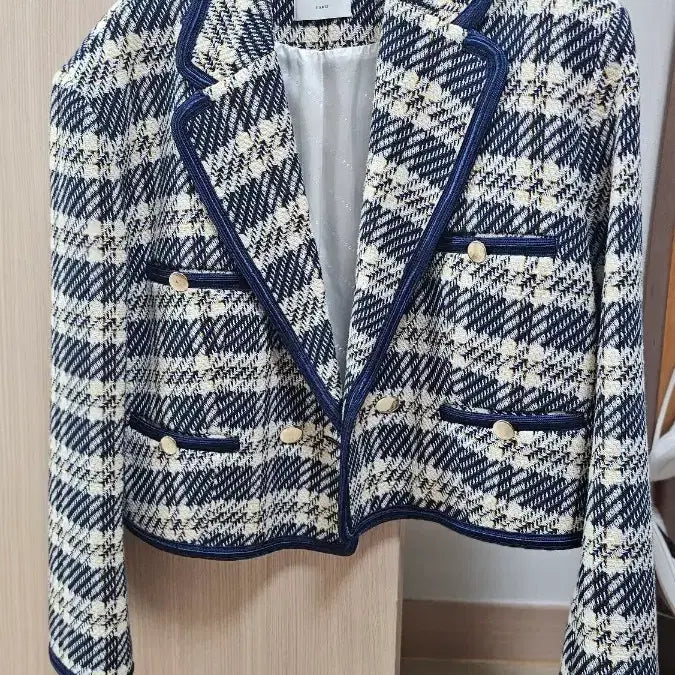 [BUNJANG] Sandro Tweed Jacket Navy 38 / 산드로 트위드 자켓 네이비 38