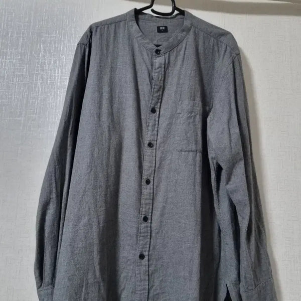 [BUNJANG] Uniqlo Collarless Shirt XL / 유니클로 카라리스 셔츠 XL 105 판매합니다