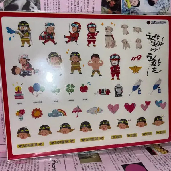 [BUNJANG] 2022 Seoul Bodybuilding Firefighter Hope Sharing Calendar & Stickers / 2022년도 서울 몸짱소방관 희망나눔 달력 소방관 스티커 유아스티커 다꾸