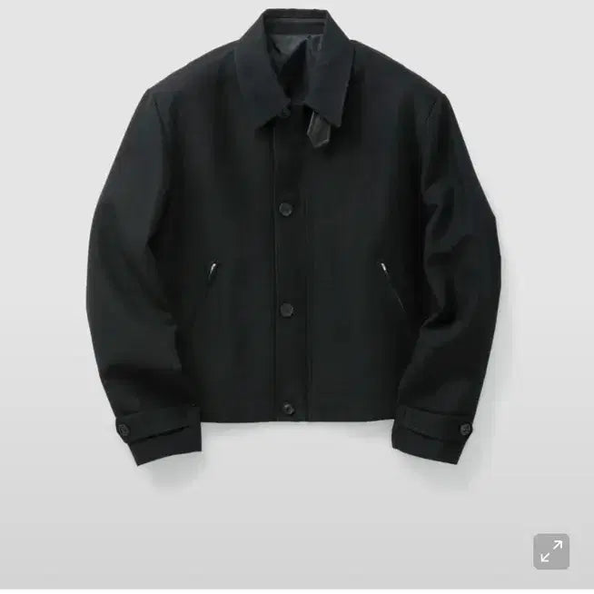 [BUNJANG] Coore Wool Linen Blend Leather Tab Jacket M / 쿠어 울 린넨 블렌드 레더 탭 자켓 M 새상픔