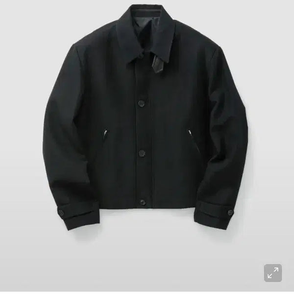 [BUNJANG] Coore Wool Linen Blend Leather Tab Jacket M / 쿠어 울 린넨 블렌드 레더 탭 자켓 M 새상픔