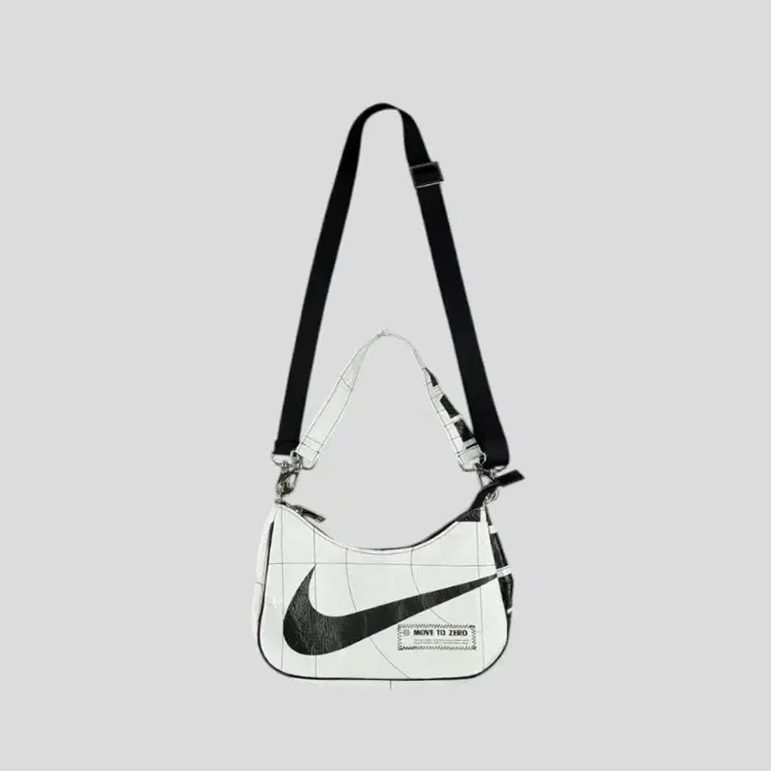 [BUNJANG] Nike White Black Swoosh Old Skool Move to Zero Reusable Tote Bag / 나이키 화이트 블랙 스우시 올드스쿨 MOVE TO ZERO 리유저블 커스