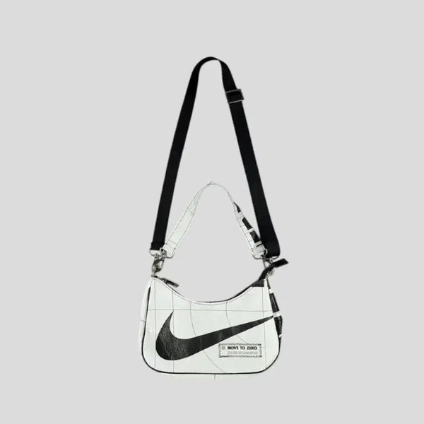 [BUNJANG] Nike White Black Swoosh Old Skool Move to Zero Reusable Tote Bag / 나이키 화이트 블랙 스우시 올드스쿨 MOVE TO ZERO 리유저블 커스